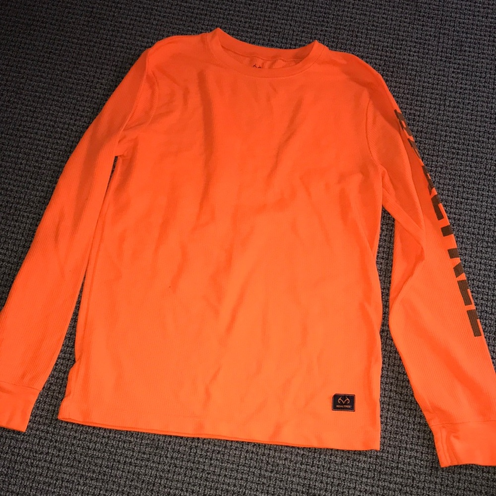 Realtree Men's Long-Sleeve Thermal Shirt - Blaze Orange‎